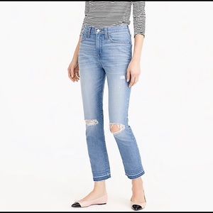 J Crew Straightaway Vintage Crop High Rise Jeans